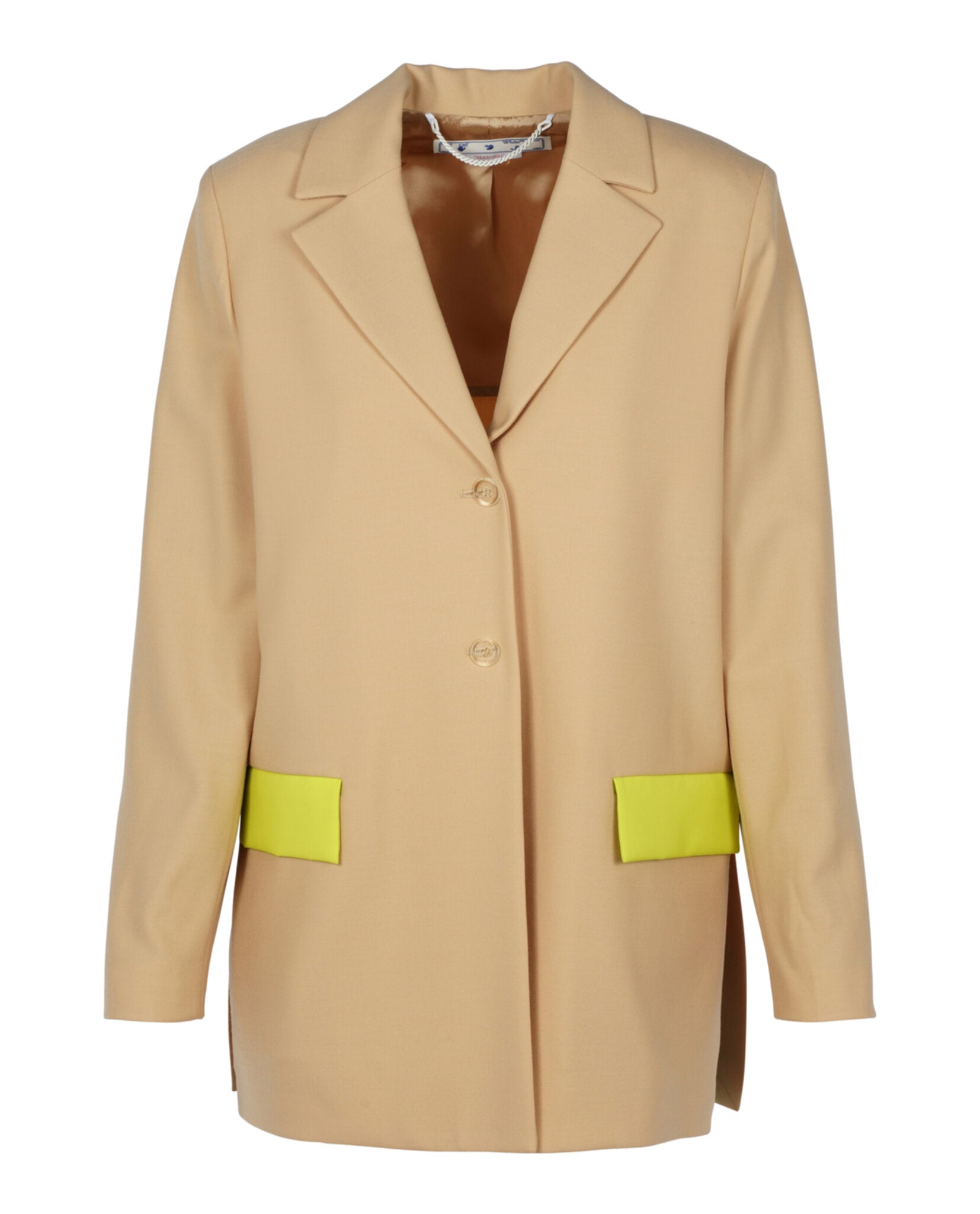 Off-White Active Light Wool Blend Tomboy Jacket Beige Jackets - Tophatter Daily Deals