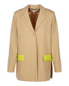 Off-White Active Light Wool Blend Tomboy Jacket Beige Jackets - Tophatter Daily Deals