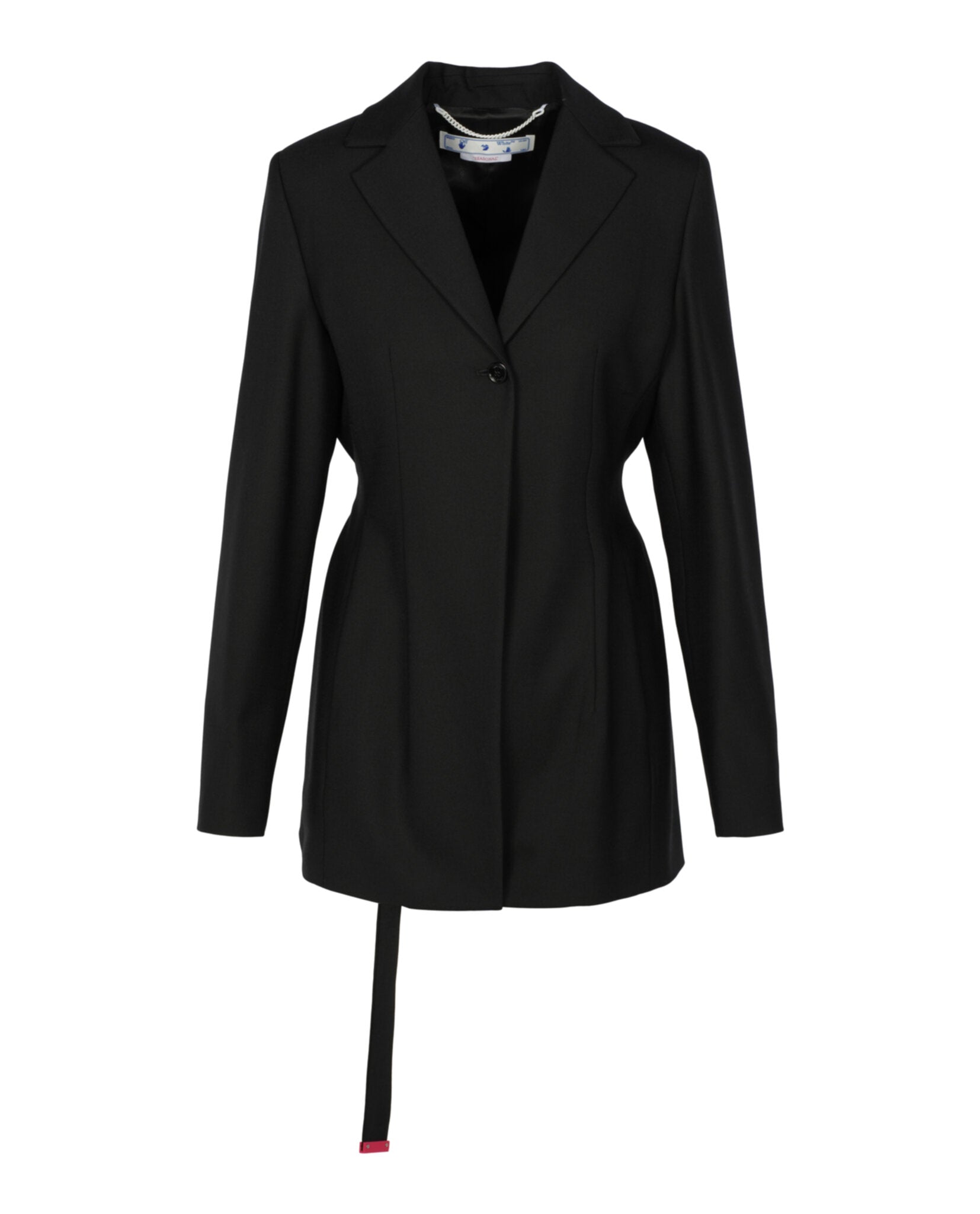 Off-White Wool Blend Relaxed Fit Blazer Black Jackets - Tophatter Daily Deals