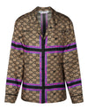 Off-White Monogram Pajama Silk Shirt Multi Long Sleeves - Tophatter Daily Deals