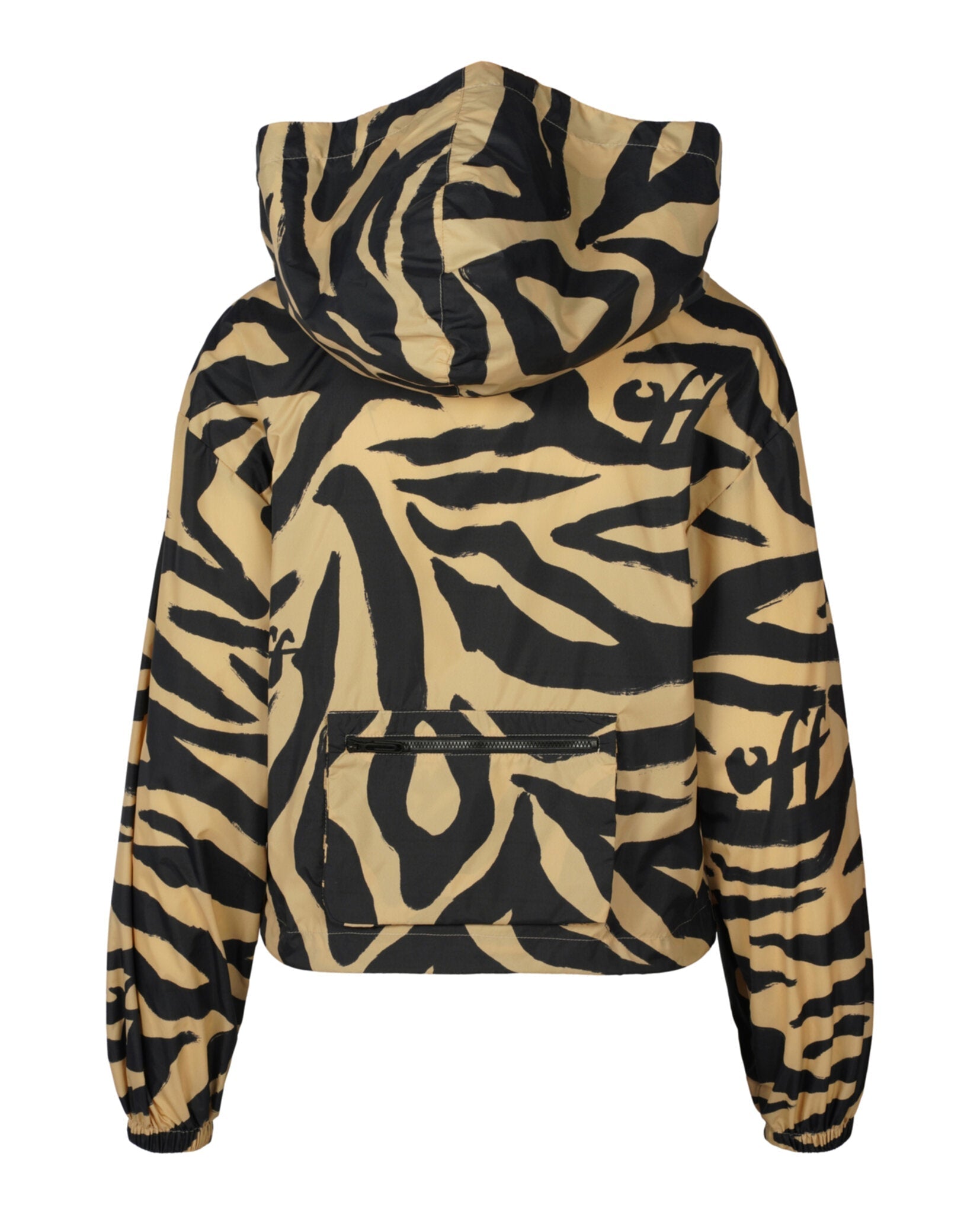 Off-White Zebra-Print Hooded Jacket Jackets - Tophatter Daily Deals