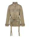 Off-White Dyed Denim Cargo Field Jacket Brown Jackets - Tophatter Daily Deals