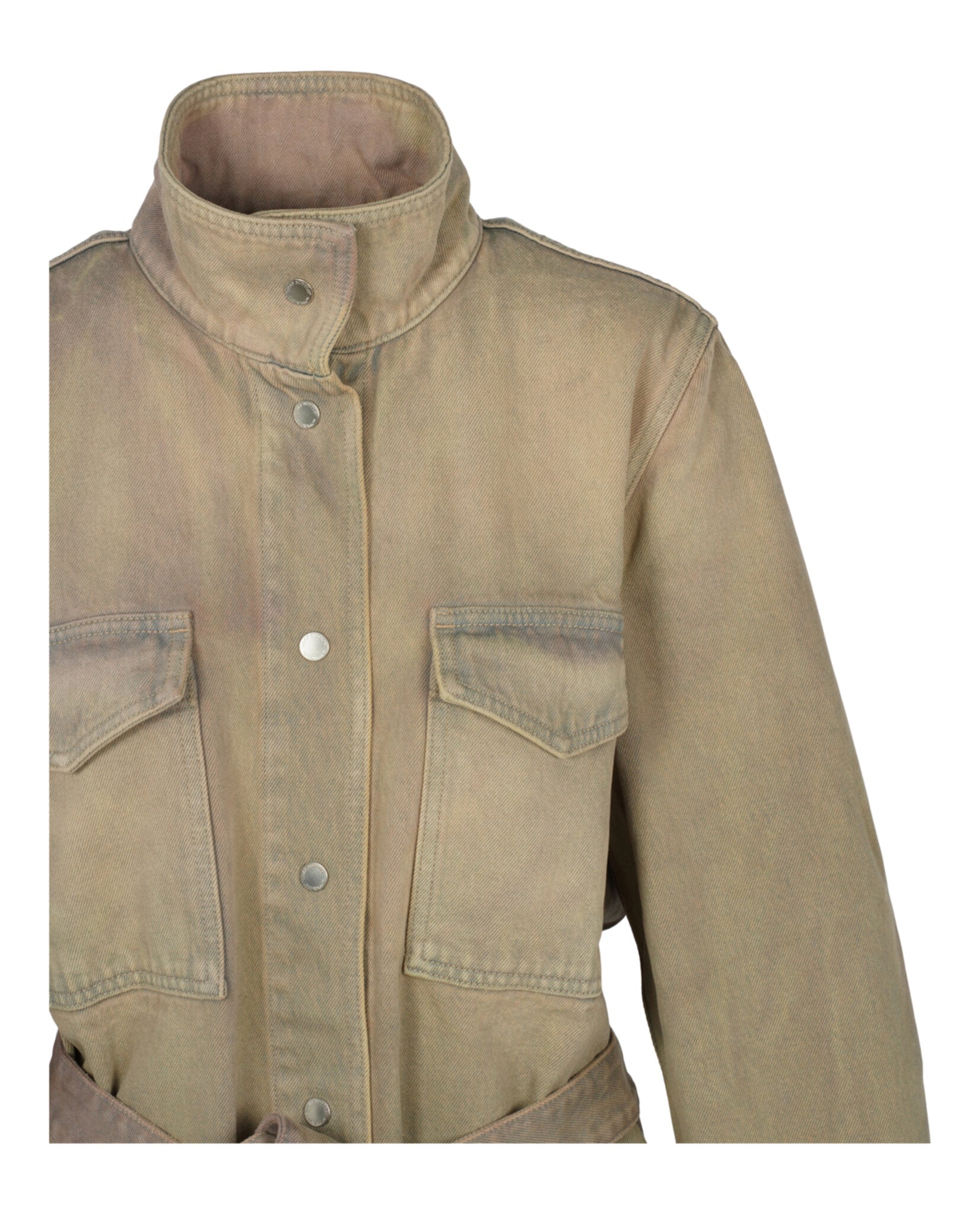 Off-White Dyed Denim Cargo Field Jacket Jackets - Tophatter Daily Deals