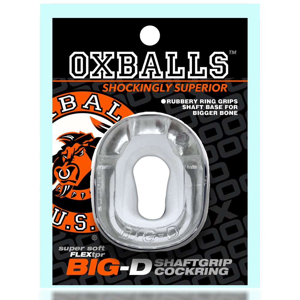 Big D Shaft Grip Cock Ring Clear > Cock Ring > Single - Tophatter Daily Deals