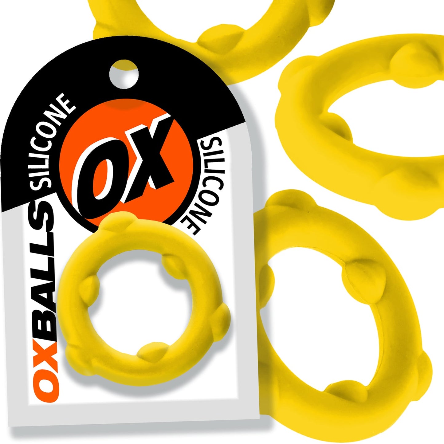 Oxballs Spinner (Yellow) – Silicone Mega-Stretch Cock Ring > Cock Ring > Single - Tophatter Daily Deals