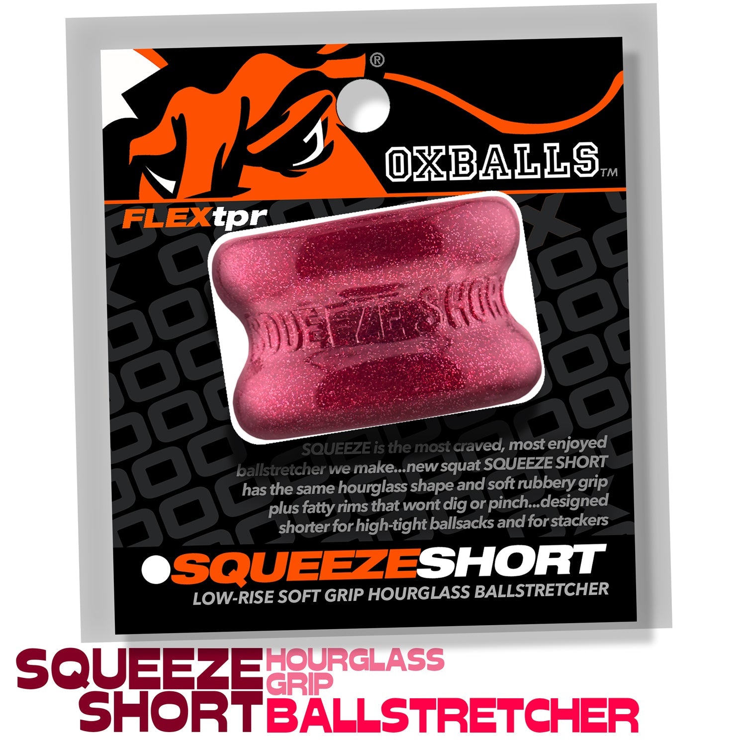 OxBalls Squeeze Short (Cherry Lips) – Squishy Rubber Ballstretcher > Sex Toys For Men > Ball Stretchers - Tophatter Daily Deals