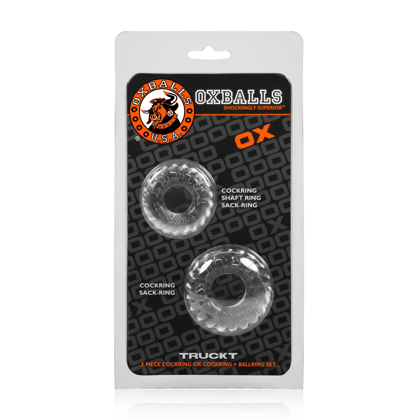 Oxballs Truckt 2-Pack (Clear) – Stretchy Clear Cockrings > Cock Ring > Sets - Tophatter Daily Deals