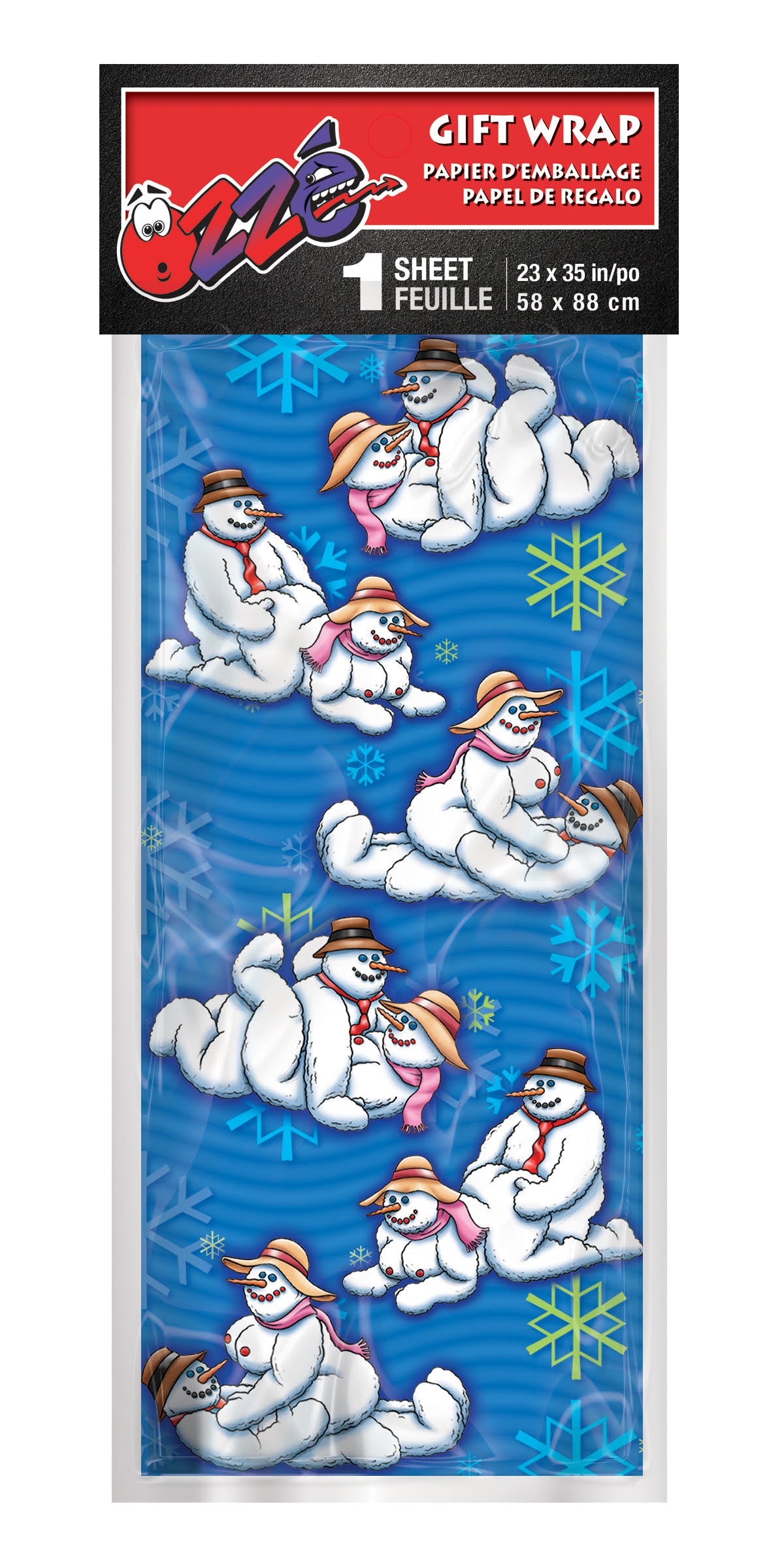Naughty Snowman Holiday Gift Wrap Gift Wrap - Tophatter Daily Deals
