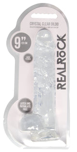 RealRock Crystal Clear 9 Inch Realistic Dildo With Balls – Body-Safe Dildo > Dildos > Realistic Dildos - Tophatter Daily Deals