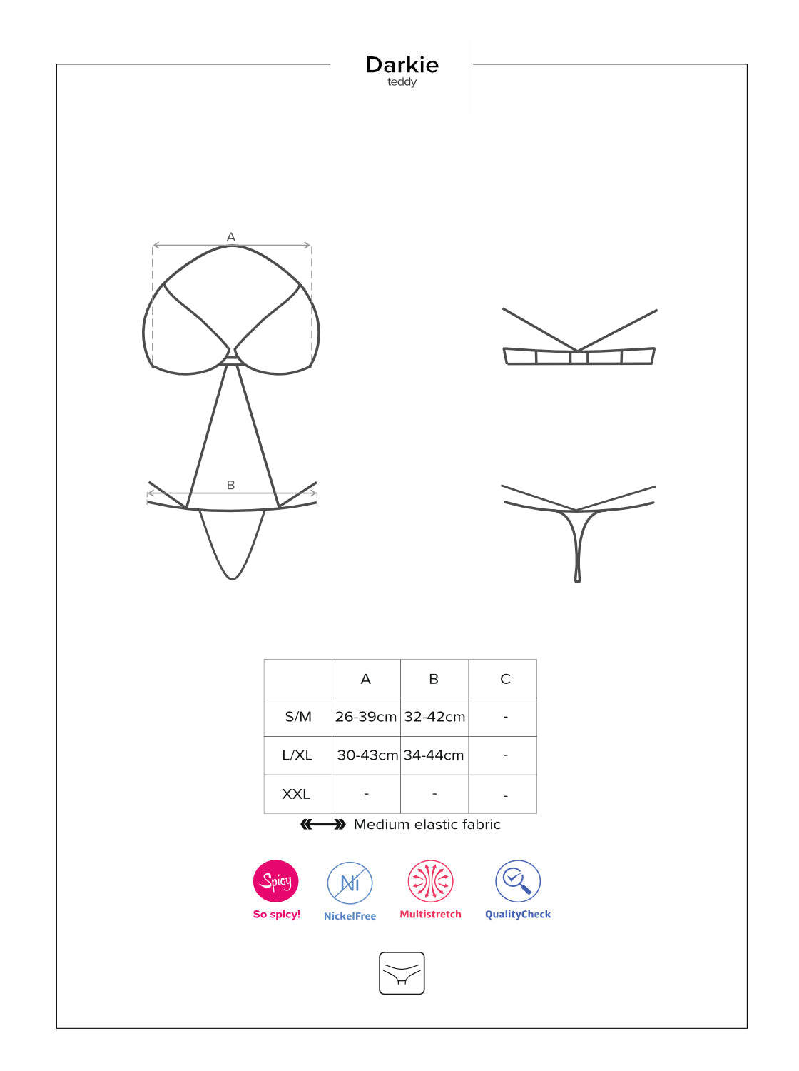 Obsessive Darkie Crotchless Teddy Lingerie Bodysuit > Clothes > Teddies - Tophatter Daily Deals