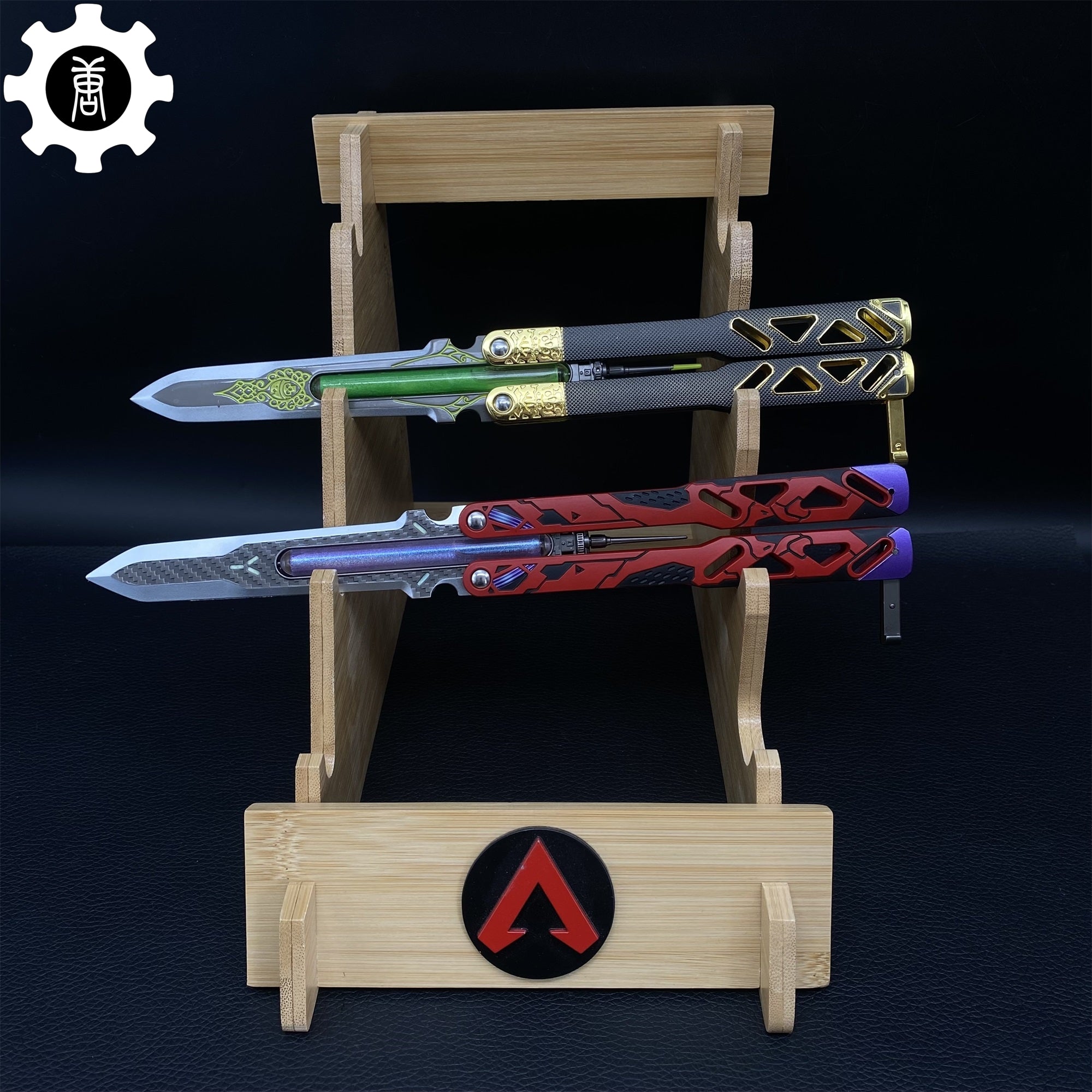 Octane Heirloom Recolor & V3 Balisong 2 In 1 Pack 2 In 1 Pack & Stand - Tophatter Daily Deals