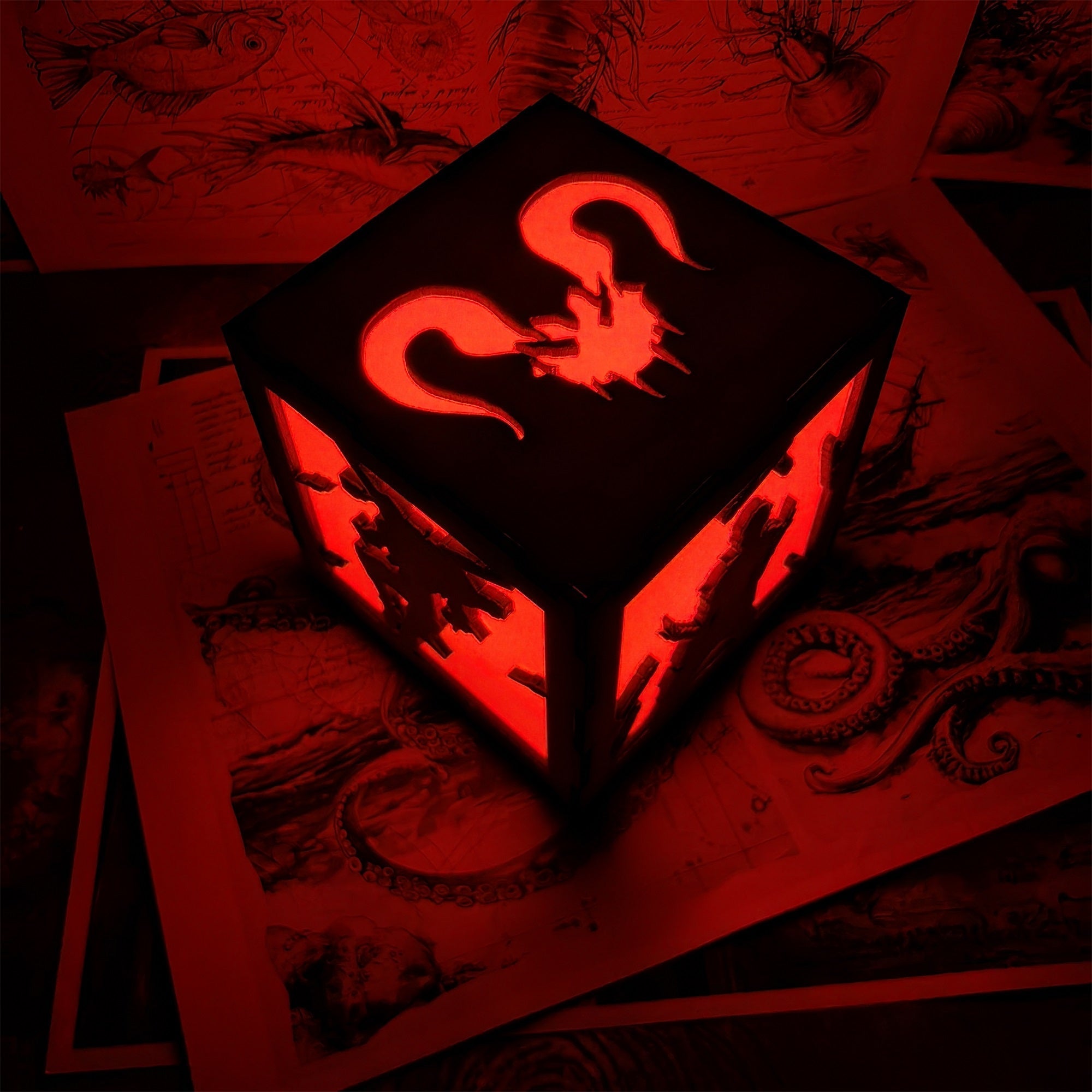 Octane Valkyrie Wood Cube Light Desk Decor - Tophatter Daily Deals