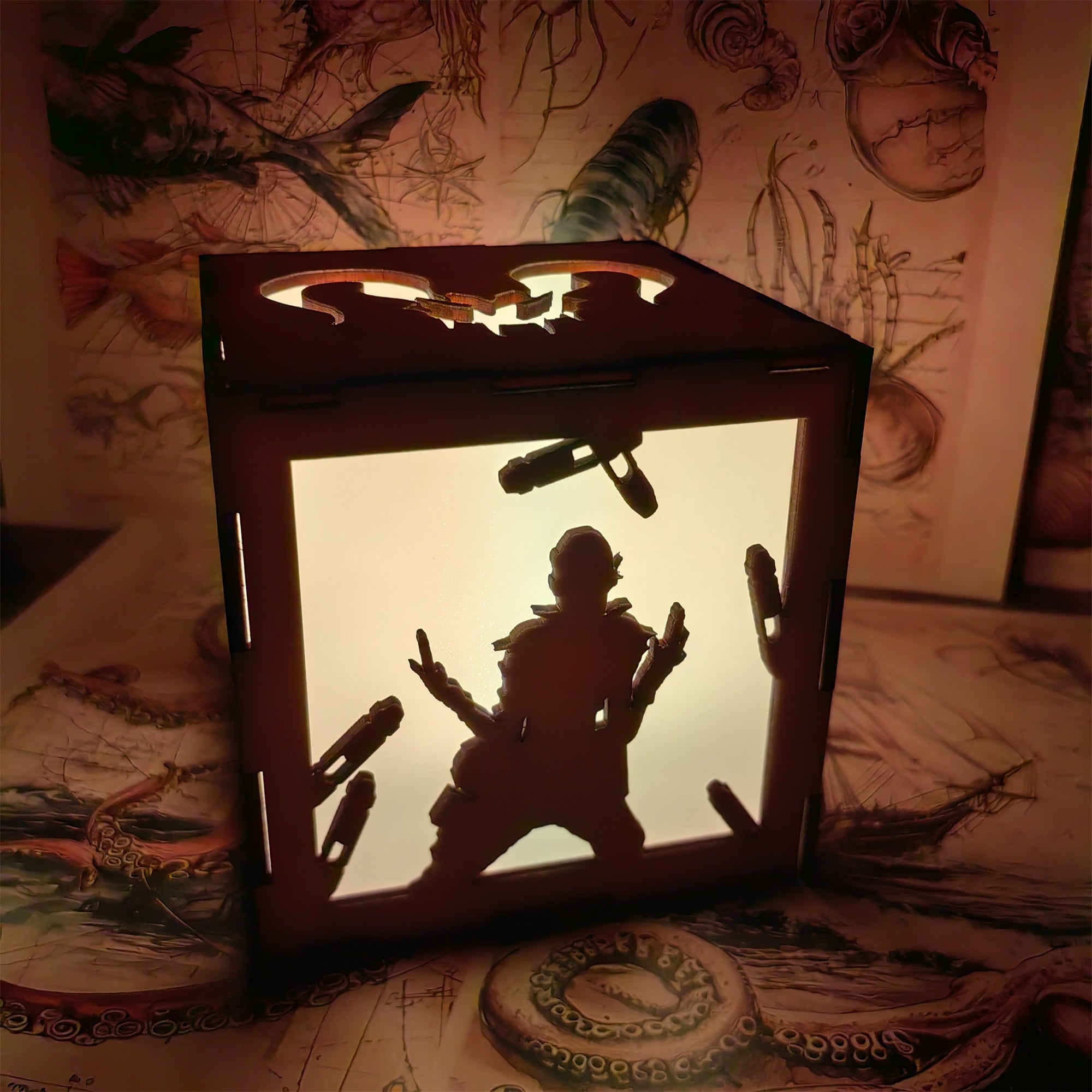 Octane Valkyrie Wood Cube Light Desk Decor - Tophatter Daily Deals