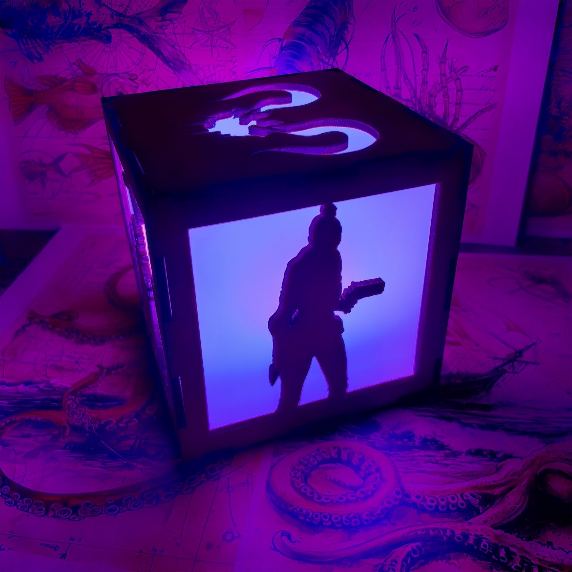 Octane Valkyrie Wood Cube Light Desk Decor - Tophatter Daily Deals