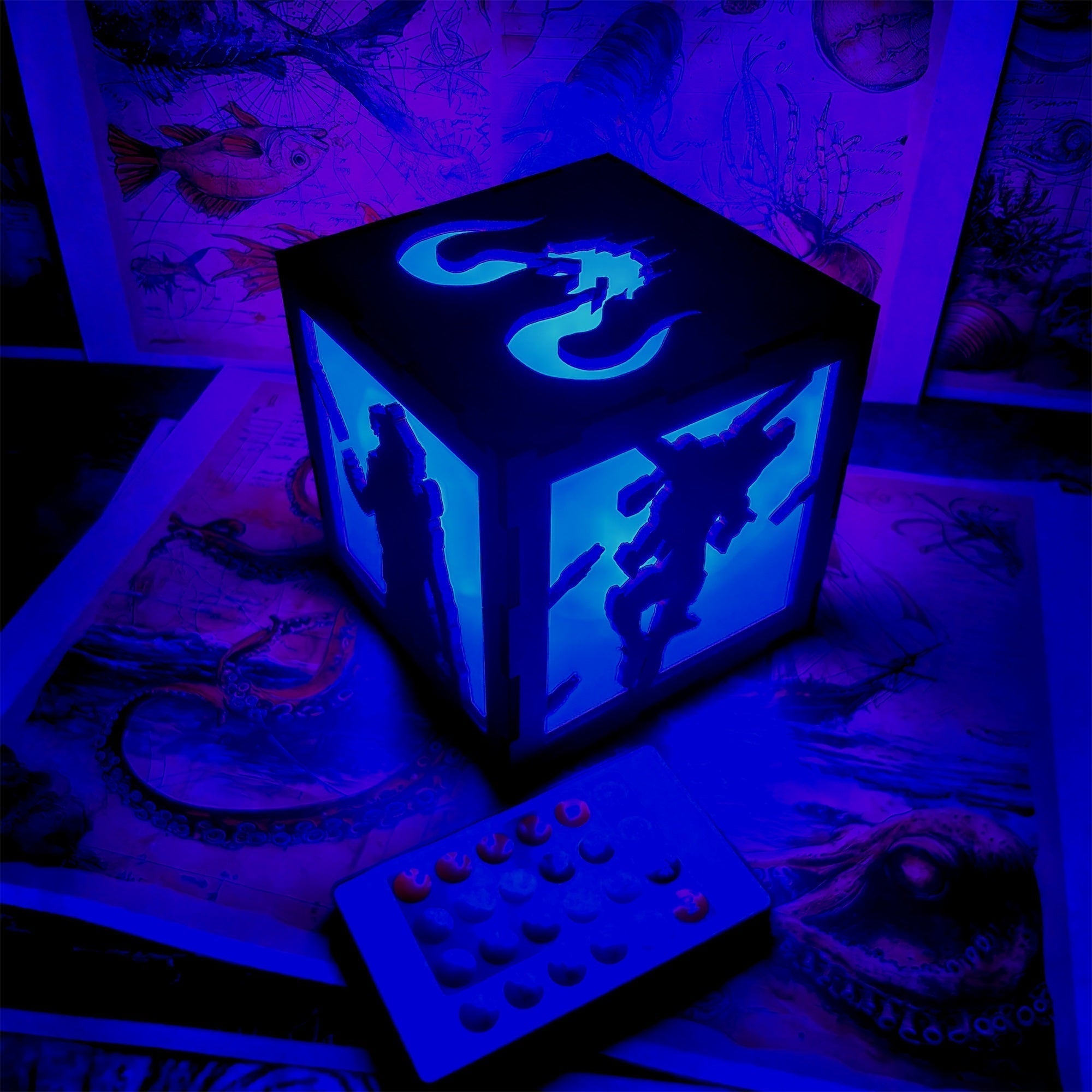 Octane Valkyrie Wood Cube Light Desk Decor - Tophatter Daily Deals