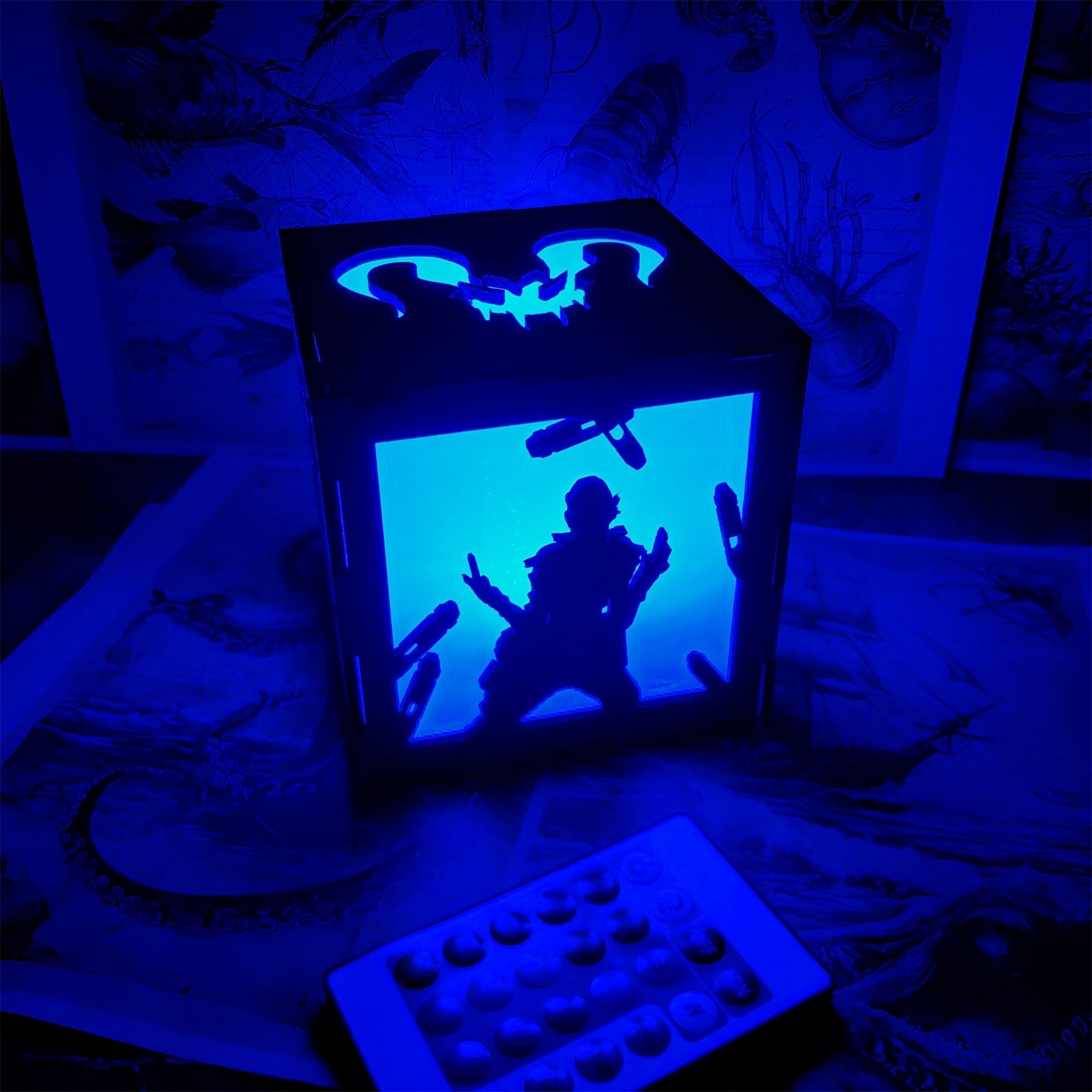 Octane Valkyrie Wood Cube Light Desk Decor Cube Light - Tophatter Daily Deals