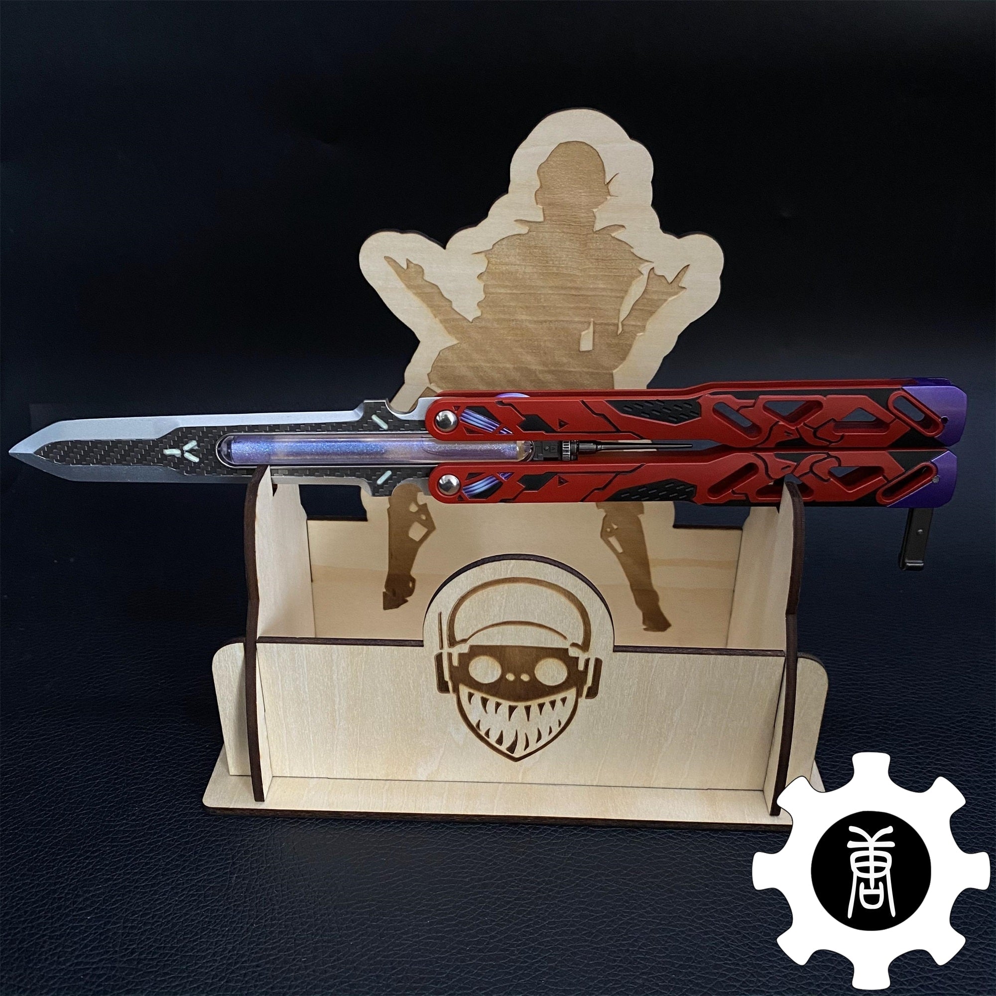 Octane Heirloom Recolor Replica-Octane Balisong Prototype Prop Recolor & Special Stand - Tophatter Daily Deals