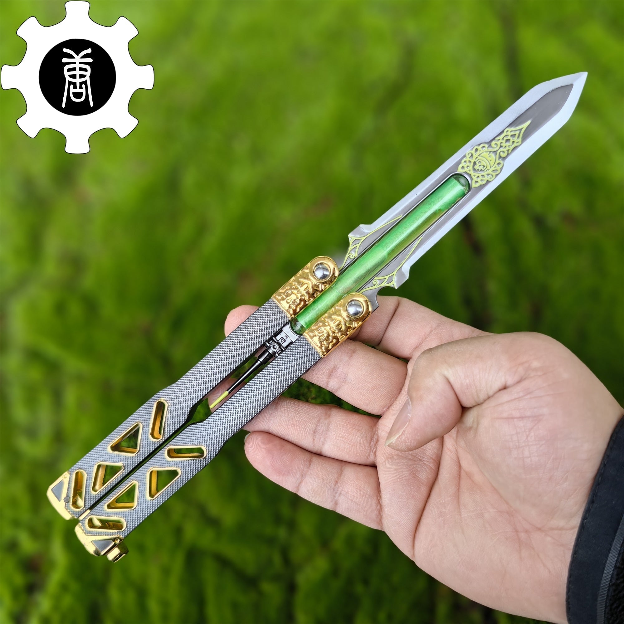 Octane Heirloom V3 Real Liquid Tube Octane Balisong Metal Replica - Tophatter Daily Deals