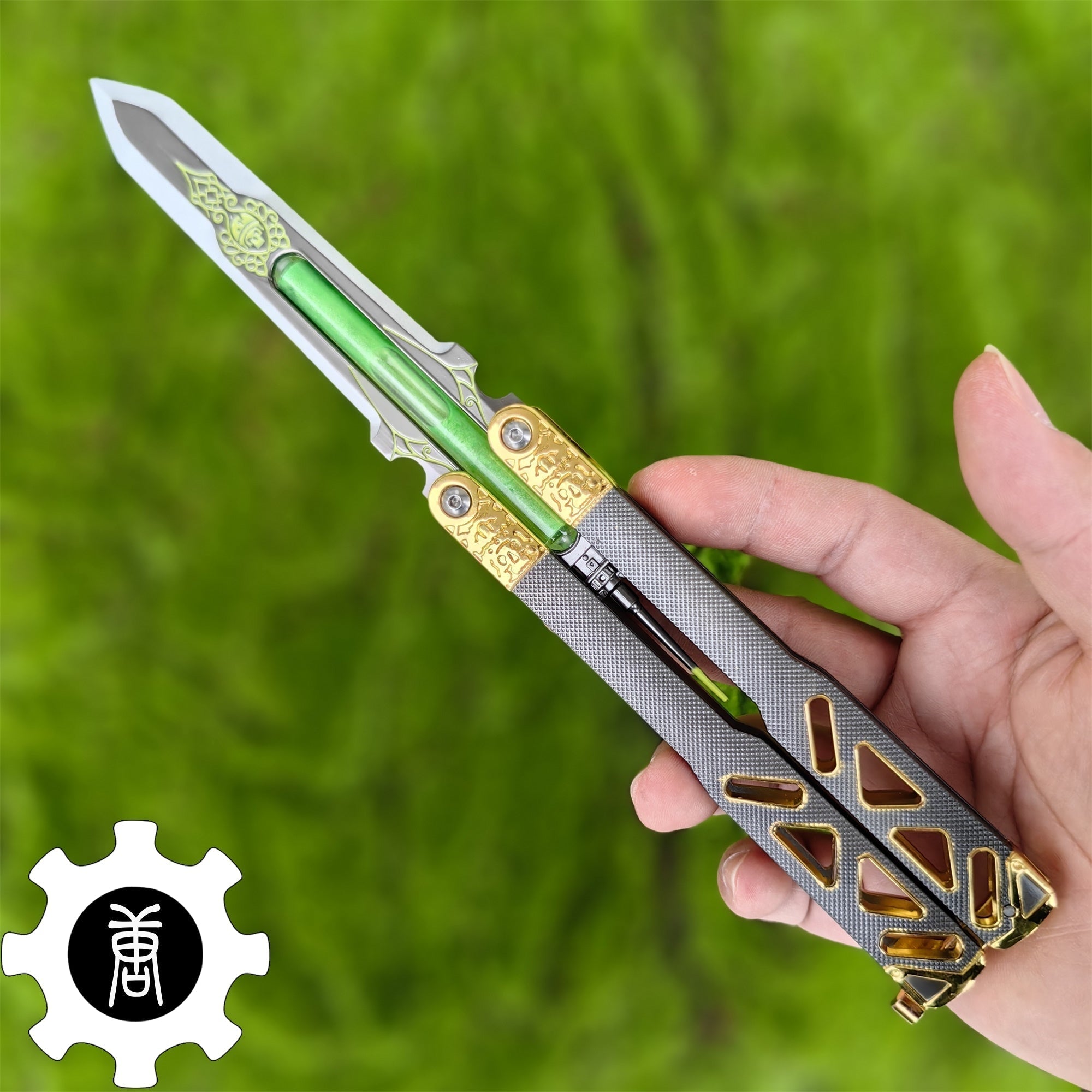 Octane Heirloom V3 Real Liquid Tube Octane Balisong Metal Replica - Tophatter Daily Deals