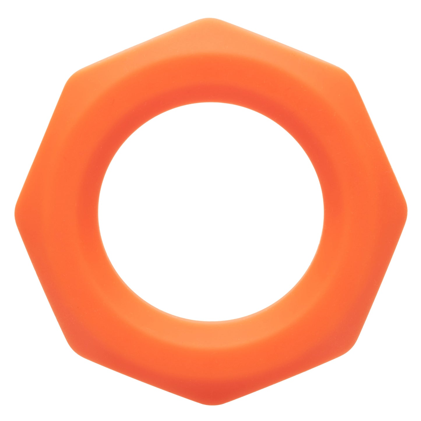 Alpha Liquid Silicone Sexagon Ring Orange Stretchy Comfortable Enhancer > Cock Ring > Single - Tophatter Daily Deals