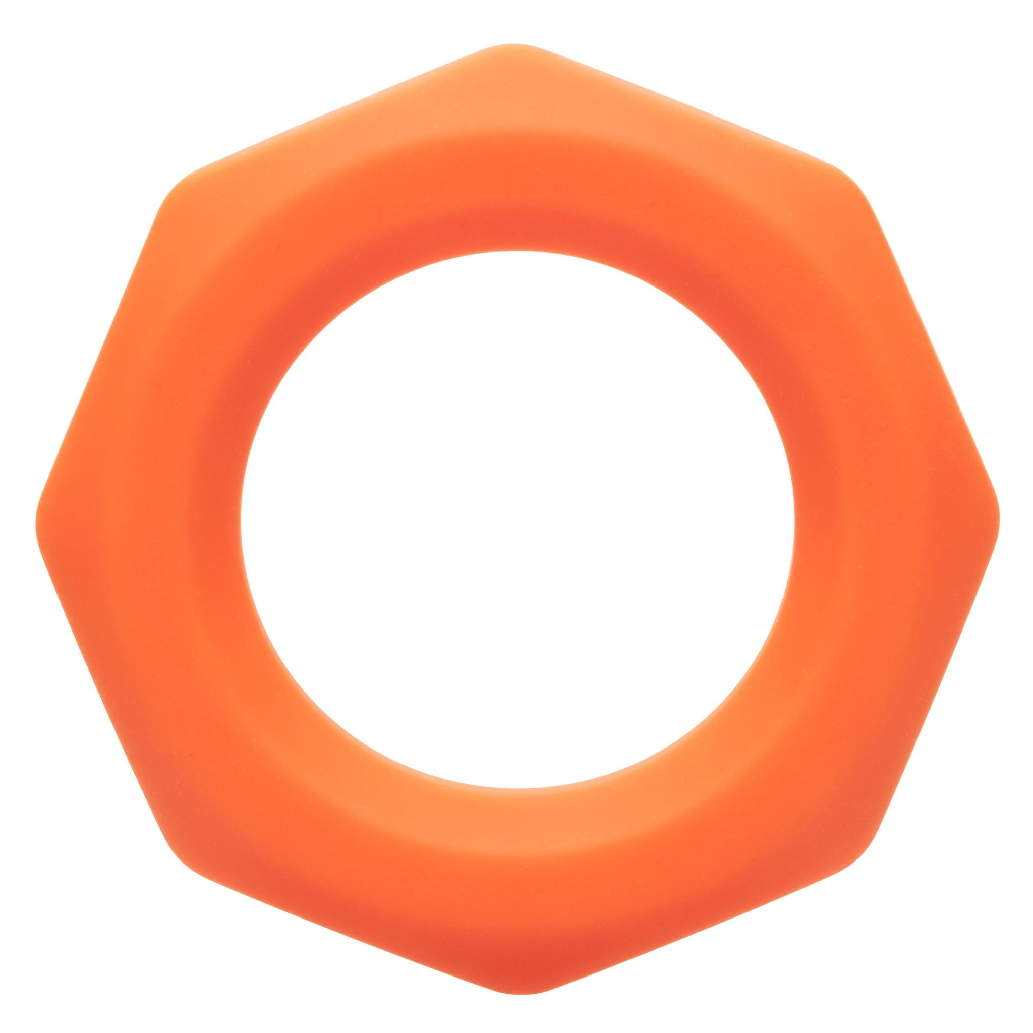 Alpha Liquid Silicone Sexagon Ring Orange Stretchy Comfortable Enhancer > Cock Ring > Single - Tophatter Daily Deals
