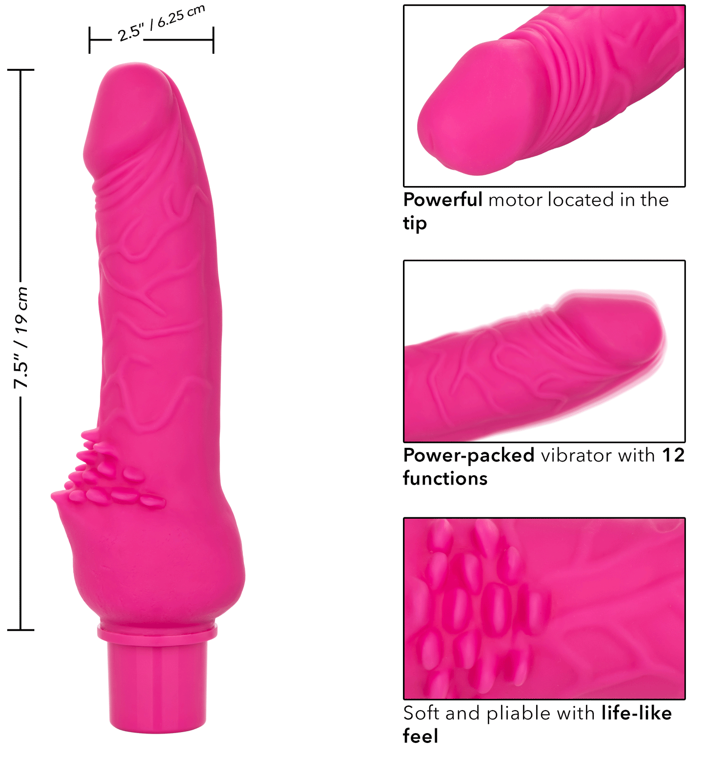 Power Stud Cliterrific Extra Large Flexible Vibrator > Vibrators > Standard Vibrators - Tophatter Daily Deals