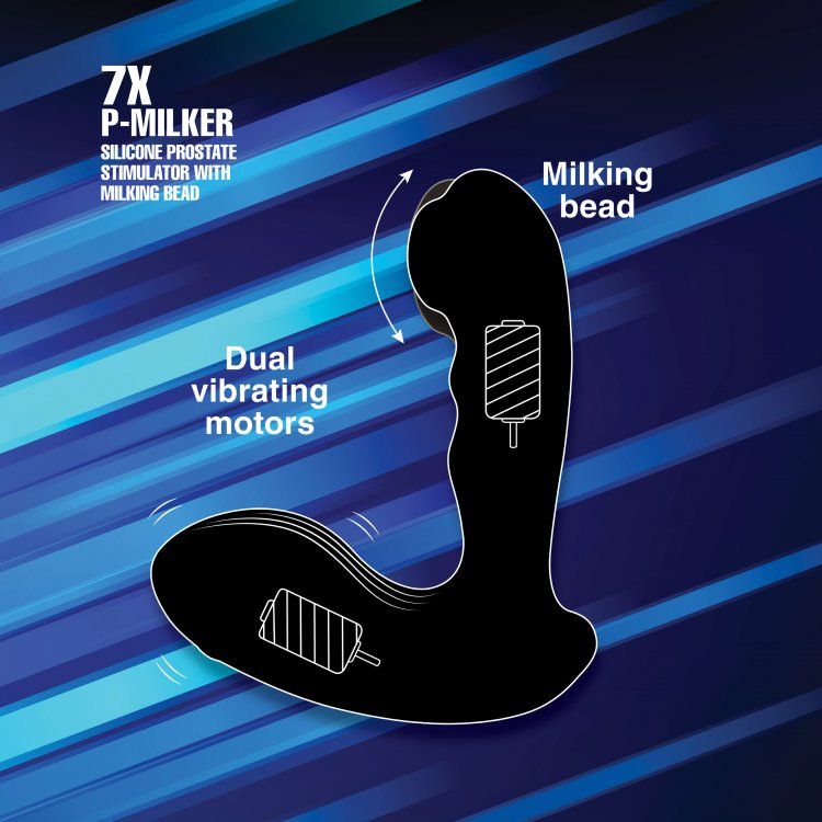 7x P-Milker Silicone Prostate Stimulator with Milking Bead – Silicone Prostate Massager > Anal Range > Prostate Plugs - Tophatter Daily Deals