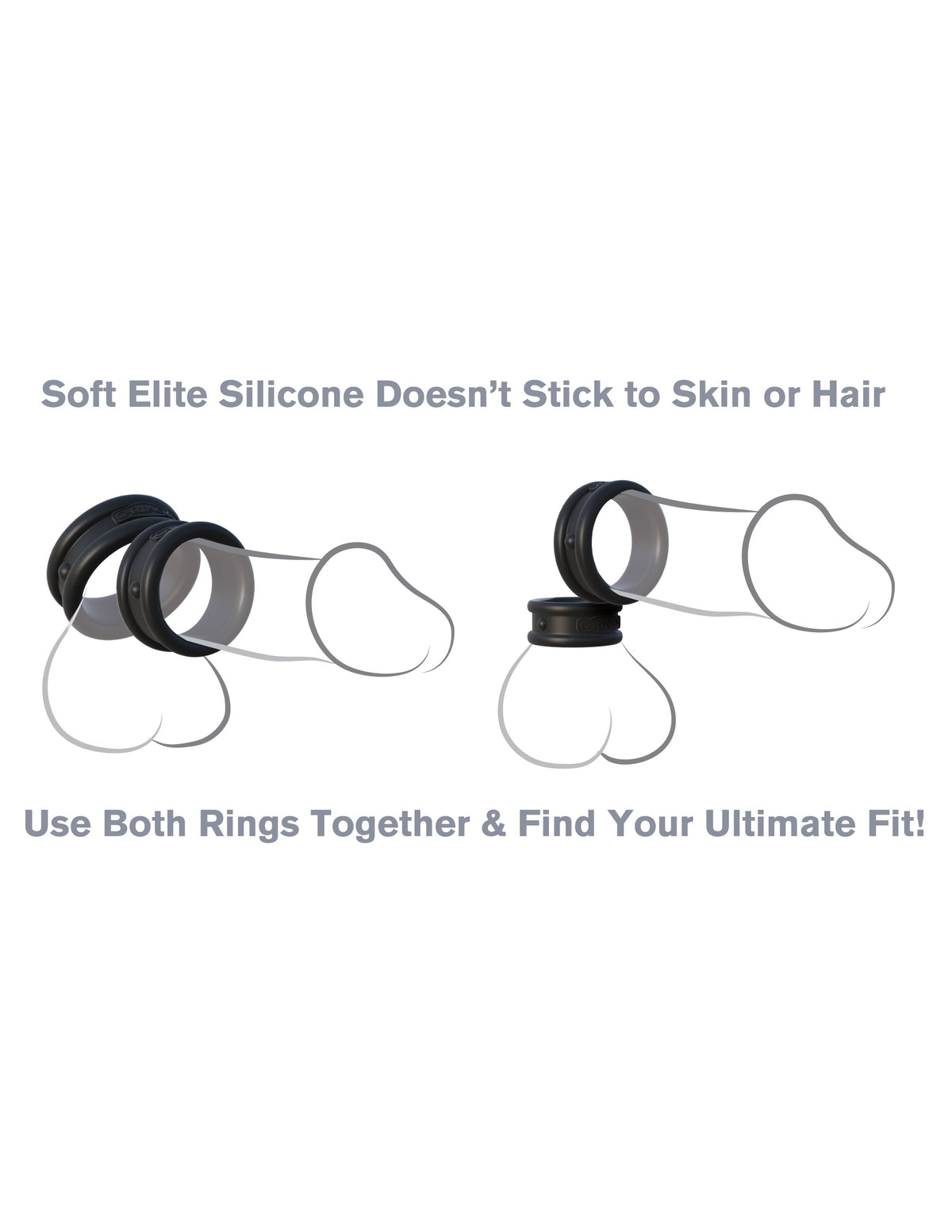 Fantasy C-Ringz Max Width Silicone Cock Rings Set of 2 > Cock Ring > Sets - Tophatter Daily Deals