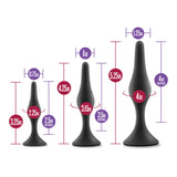 Luxe Beginner Plug Kit (Black) – Three Graduated Sizes Anal Plug Set > Anal Range > Butt Plug Kits - Tophatter Daily Deals