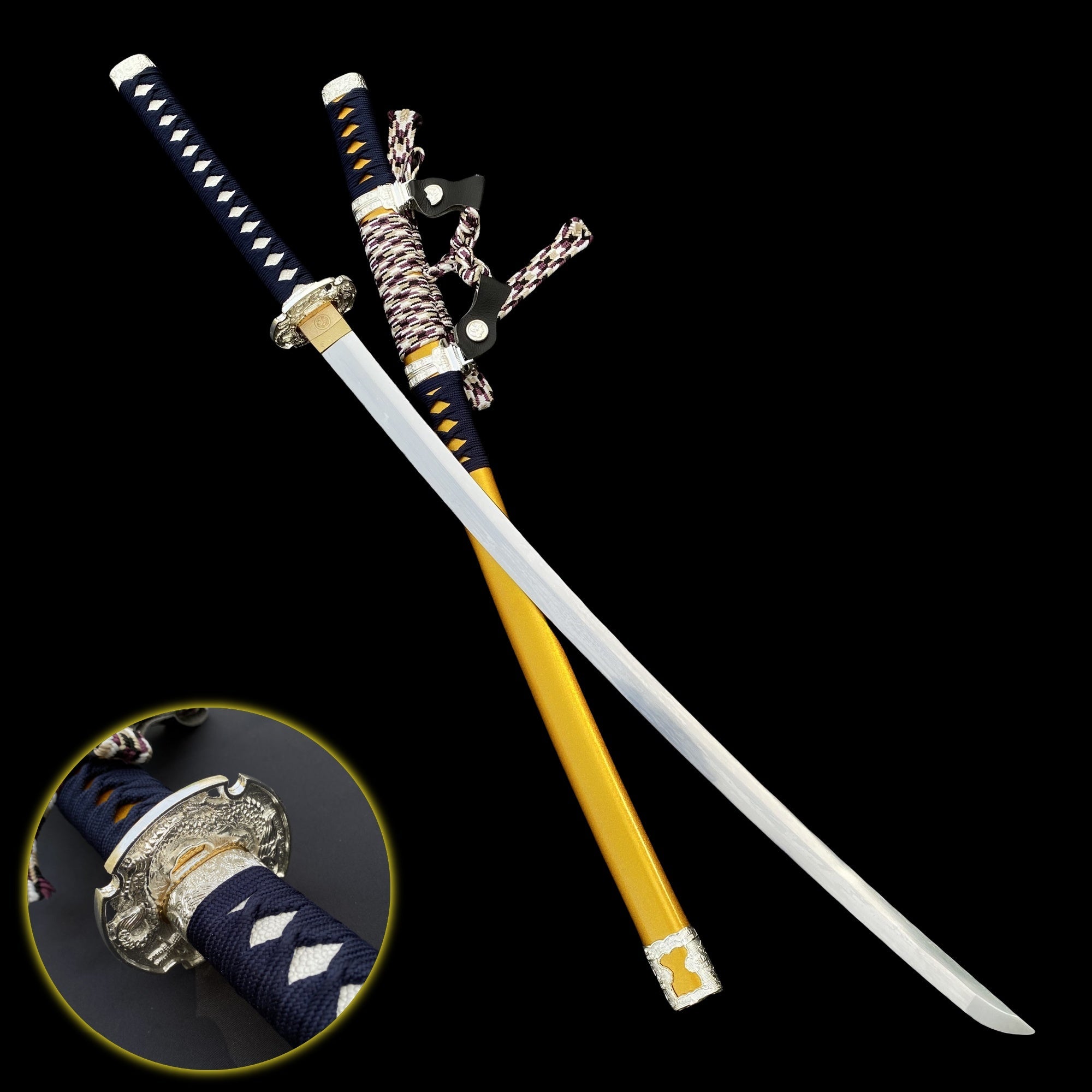 Portable Traditional Japanese Katana With Sageo Edged (Sharp) - Tophatter Daily Deals