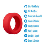 Performance Plus Pursuit (Red) – Durable Thick Cock Ring > Cock Ring > Single - Tophatter Daily Deals