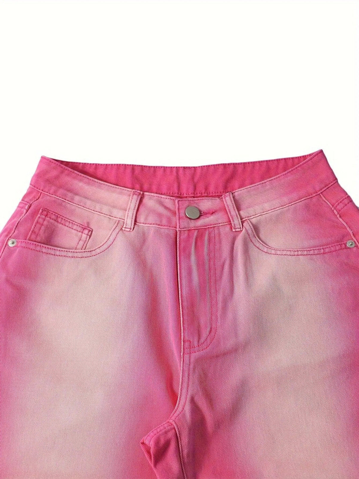 Ombre Washed Pinkish Red Loose Fit Y2K Retro Streetwear Jeans, Women's Denim Jeans & Clothing - Tophatter Daily Deals
