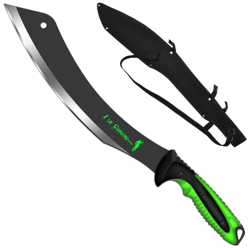 Omen Im Coming Anodized Full Tang Parang Machete - TOPHATTER'S ARMORY DEALS Collectible Weapons - Tophatter Daily Deals
