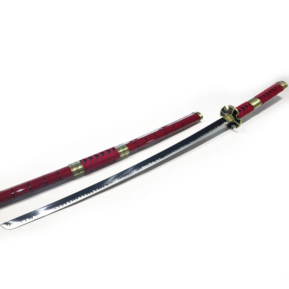 One Piece - Roronoa Zoro's Sandai Kitetsu Display (Straight Blade) Katana Sword - Tophatter Daily Deals