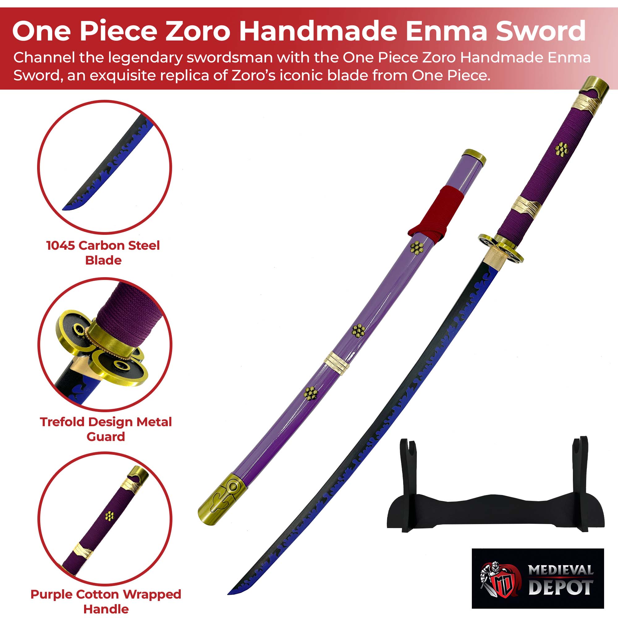 One Piece Zoro Handmade Enma Sword Swords - Tophatter Daily Deals