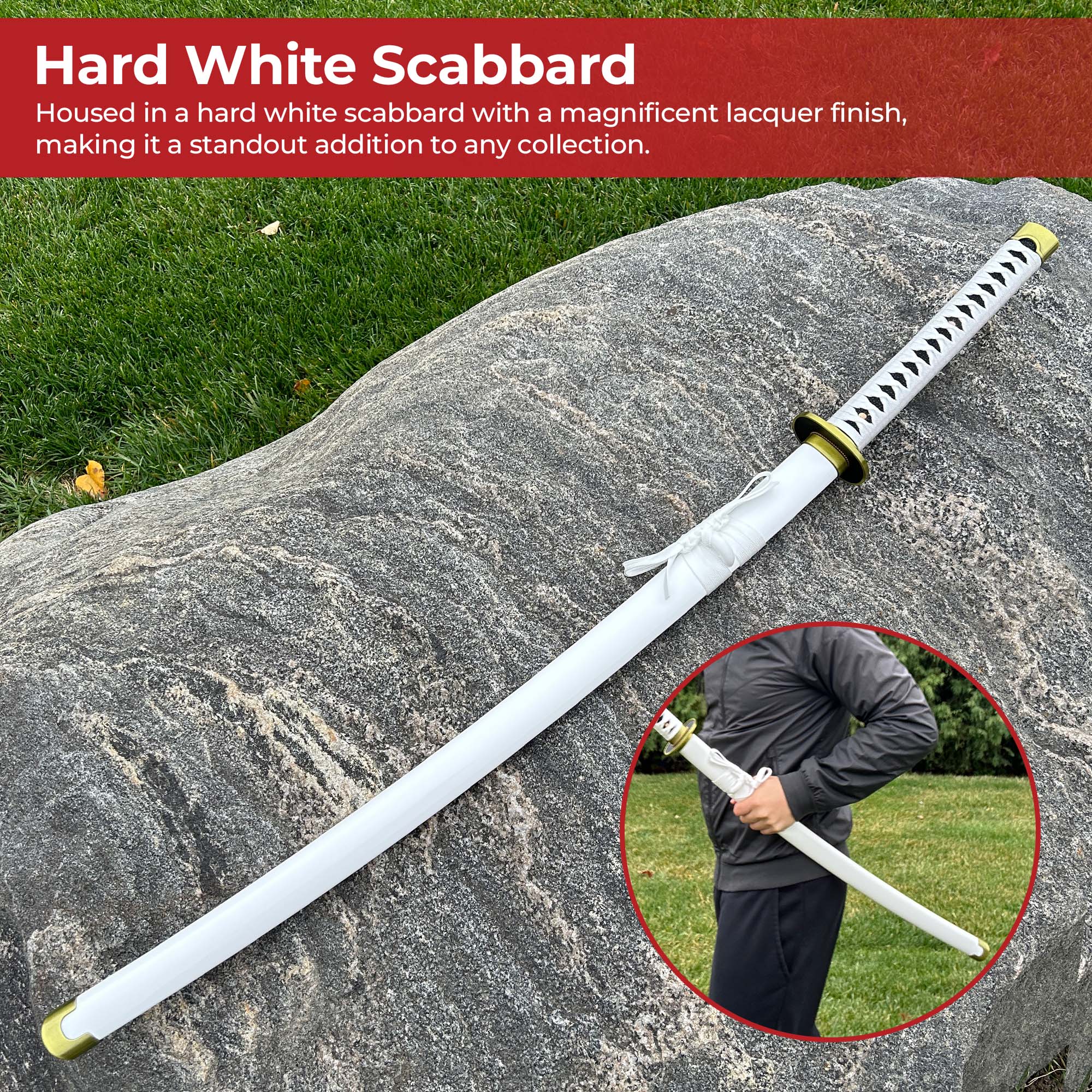 One Piece Zoro Handmade Wado Ichimonji Katana Swords - Tophatter Daily Deals