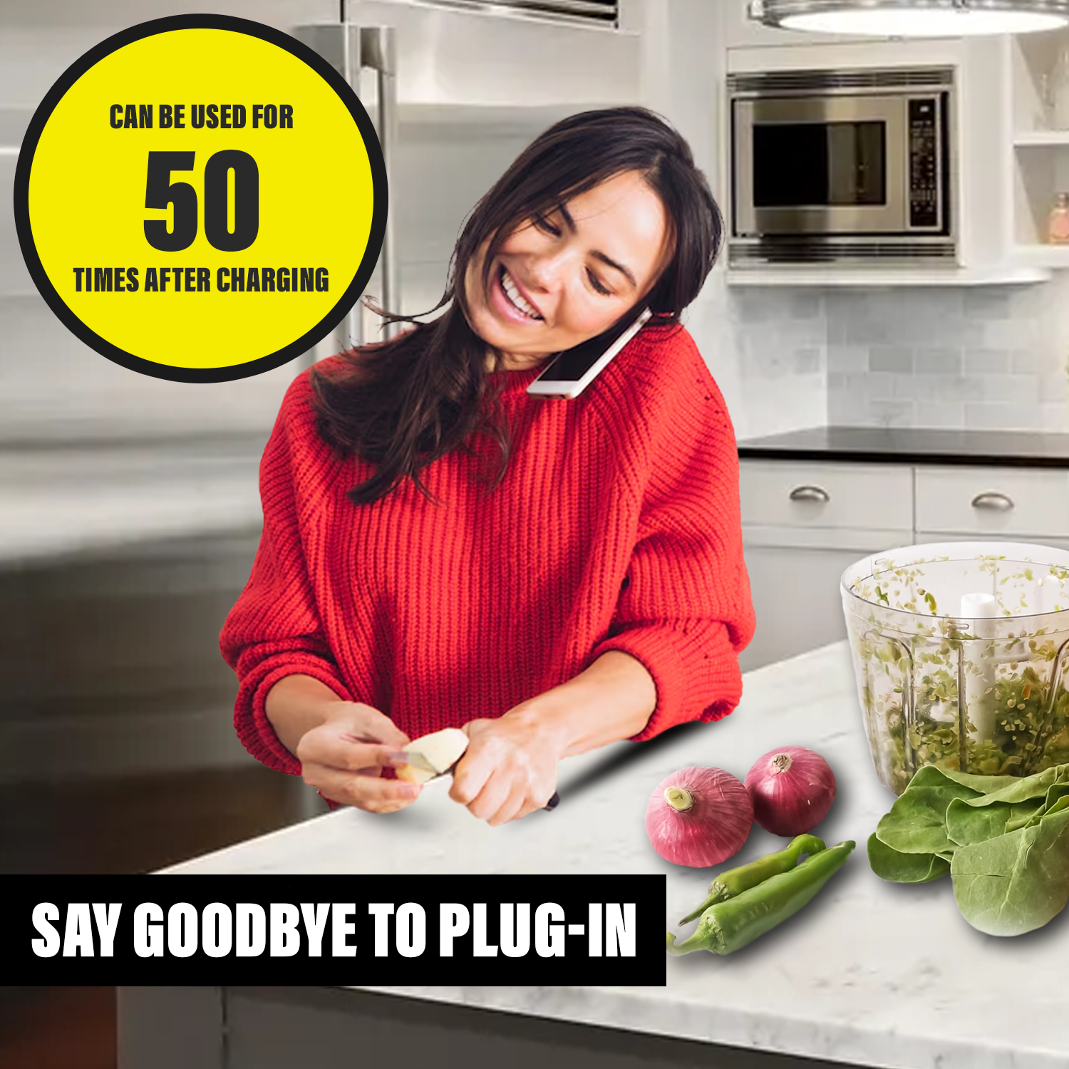 Electric Vegetable Chopper – 250ml Mini Food Processor Blender Meat Vegetable Crusher Mixer Kitchen - Tophatter Daily Deals