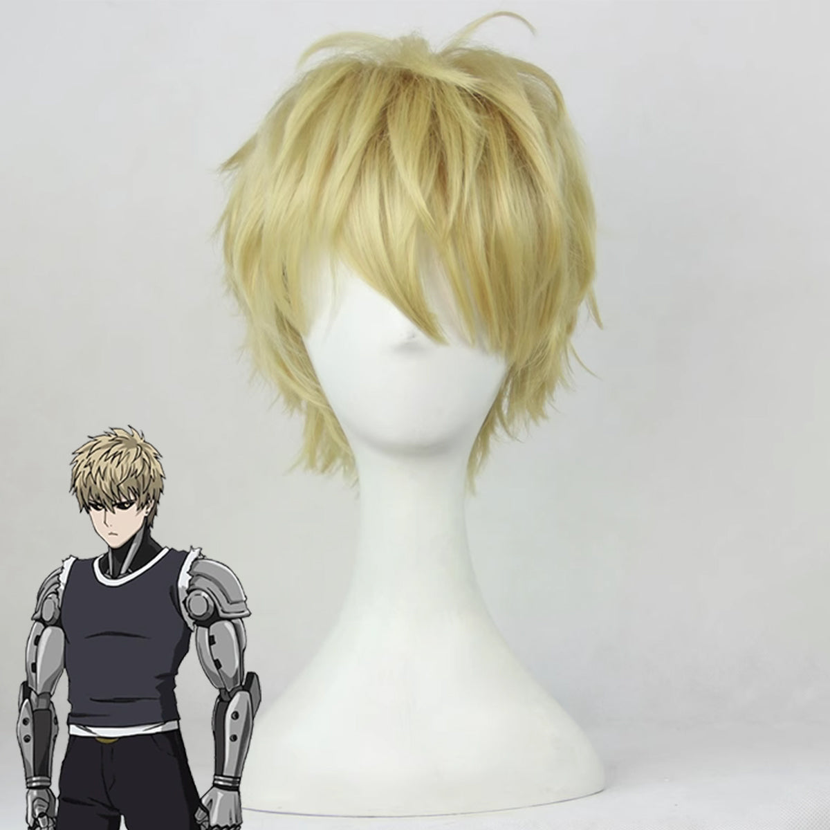 One Punch Man Genos Jenosu Demon Cyborg Oni Saibogu Short Cosplay Wig Wig - Tophatter Daily Deals