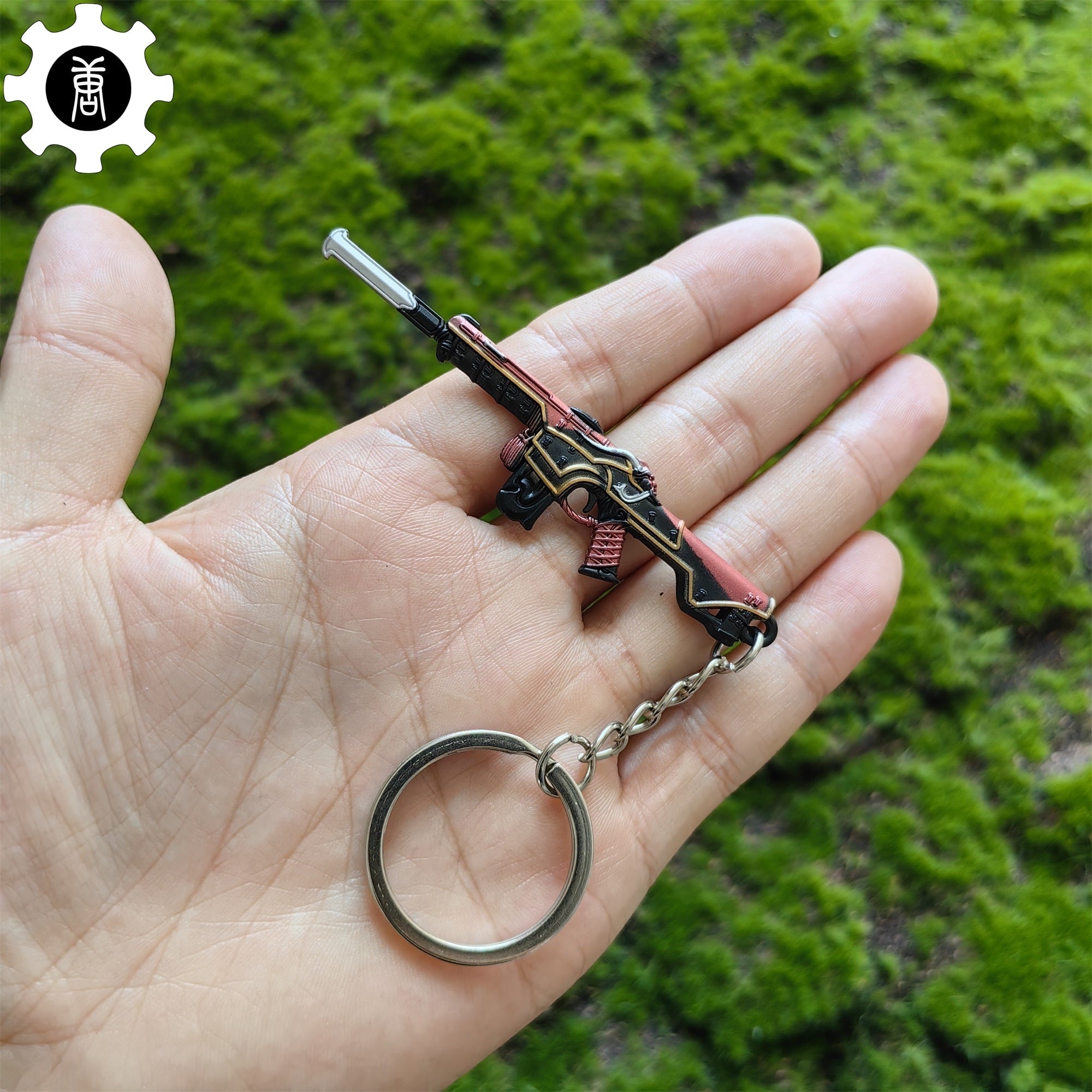 Metal Oni Phantom Gun Tiny Keychain Pendant Red - Tophatter Daily Deals