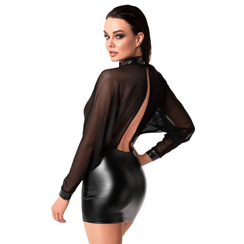 Opium Mini Dress – Sheer Mesh Top Stretchy Power Wetlook Lingerie > Clothes > Dresses and Chemises - Tophatter Daily Deals