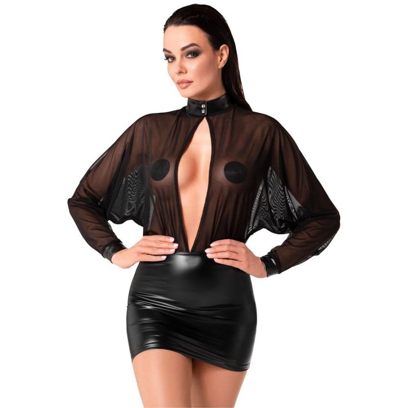 Opium Mini Dress – Sheer Mesh Top Stretchy Power Wetlook Lingerie > Clothes > Dresses and Chemises - Tophatter Daily Deals