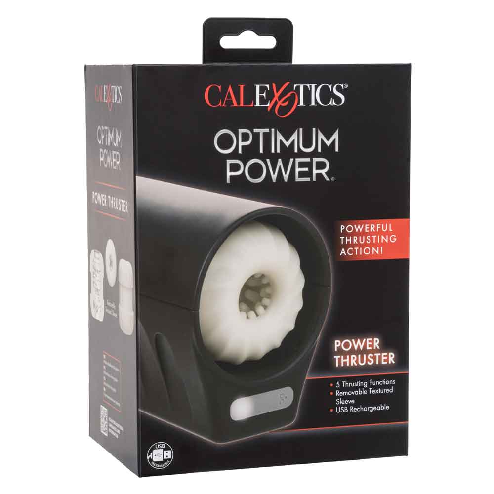 Optimum Power Power Thruster Textured Stroker Sleeve with 5 Thrusting Functions > Sex Toys For Men > Masturbators > Vibrating - Tophatter Daily Deals
