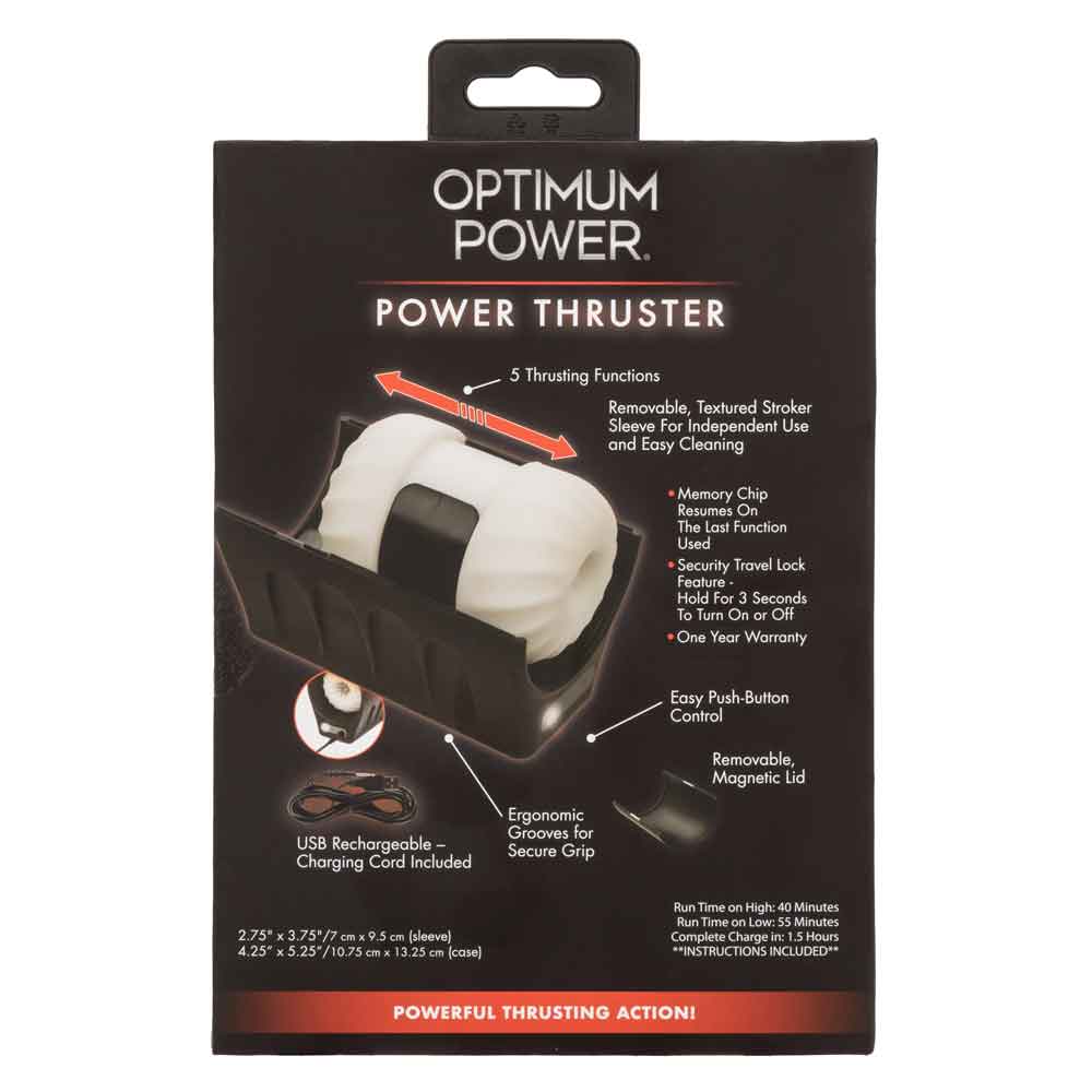 Optimum Power Power Thruster Textured Stroker Sleeve with 5 Thrusting Functions > Sex Toys For Men > Masturbators > Vibrating - Tophatter Daily Deals