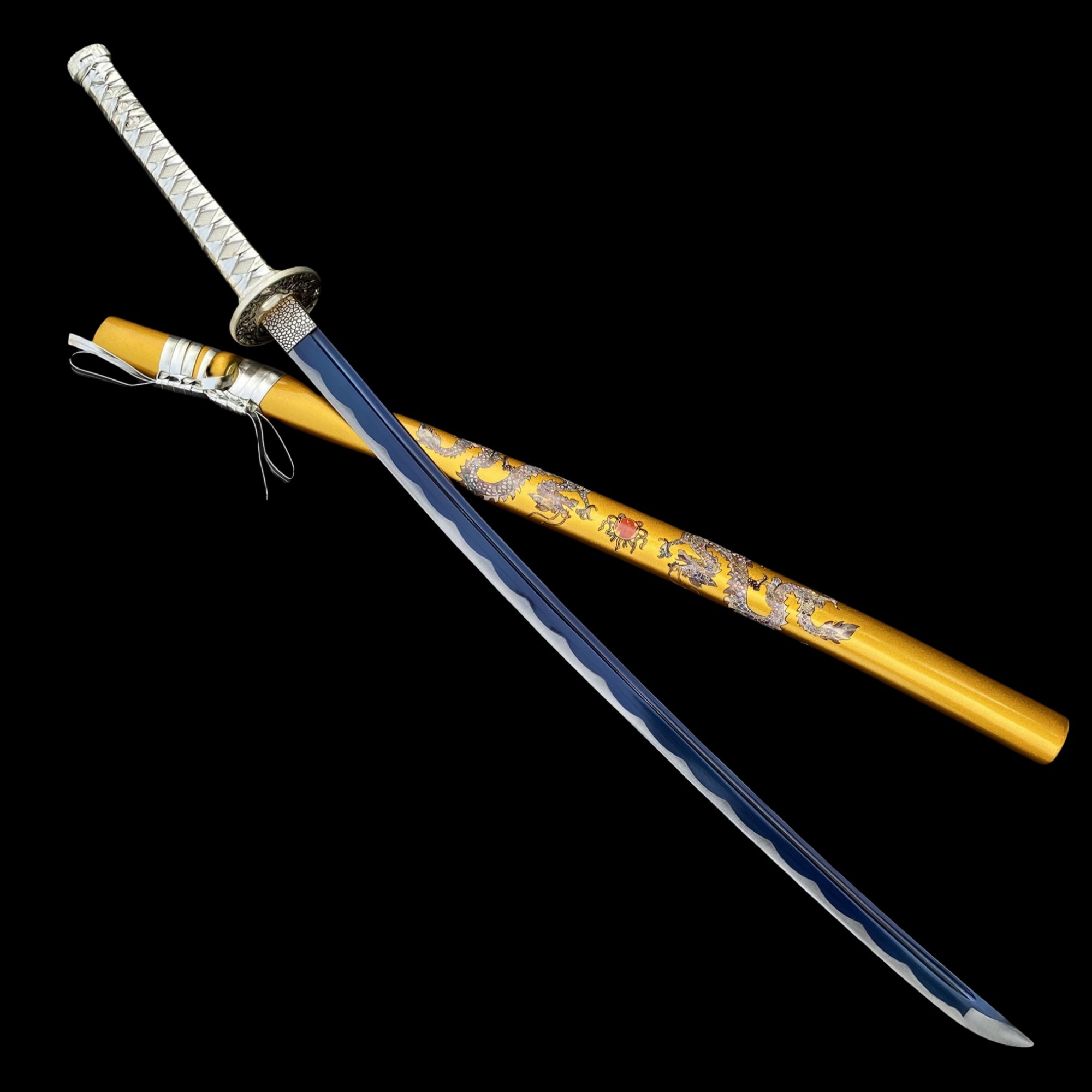 Golden Dragon Katana Samurai Sword Edged (Sharp) - Tophatter Daily Deals