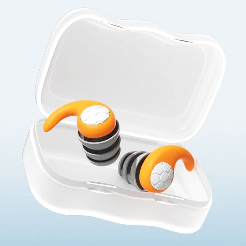 Noise Cancelling Silicone Earplugs Reusable Sleep Aid Orange - Tophatter Daily Deals