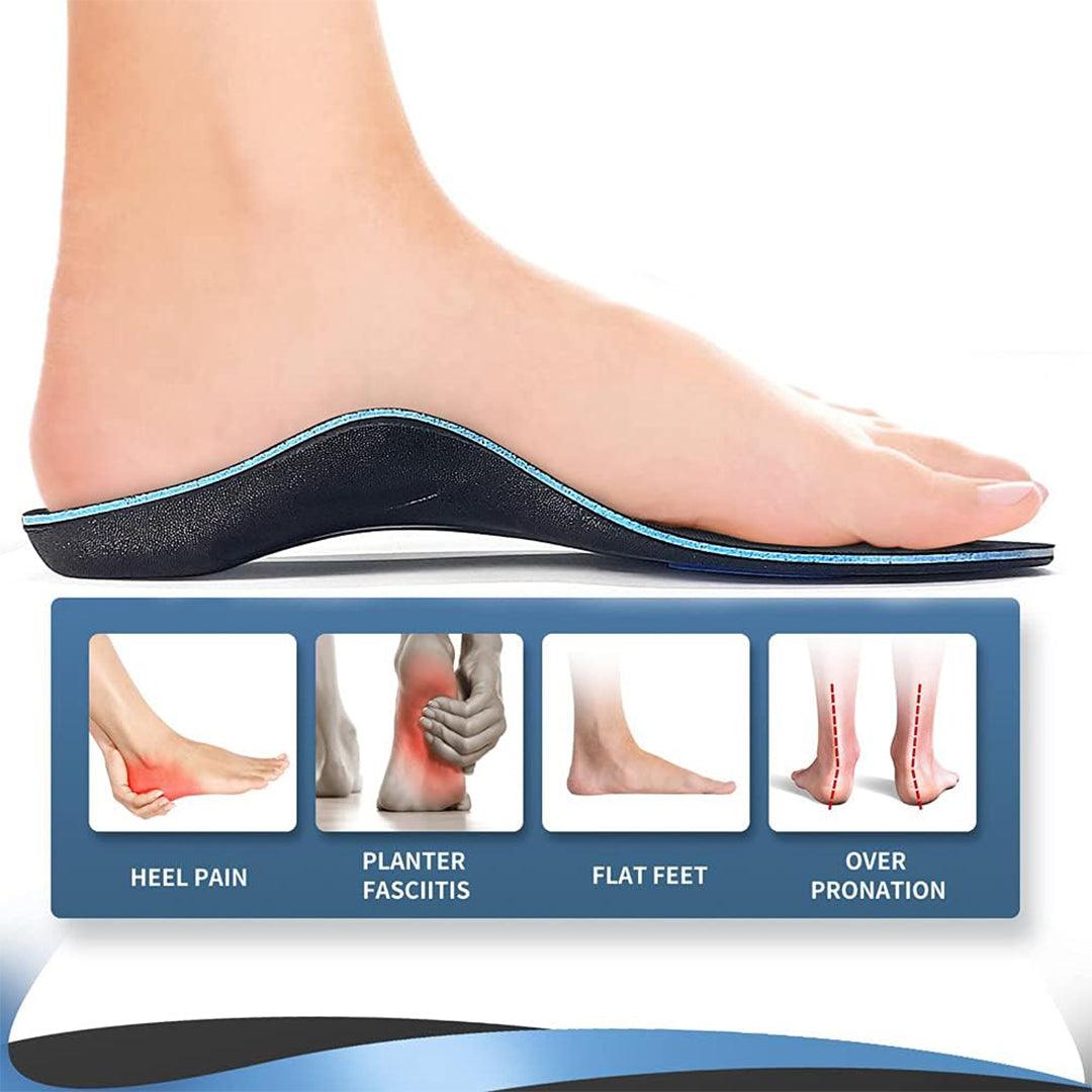 Orthotic Insoles for Flat Feet - Insoles For Arch Support Plantar Fasciitis Flat Feet Gel Heel Back Pain Apparel & Accessories - Tophatter Daily Deals