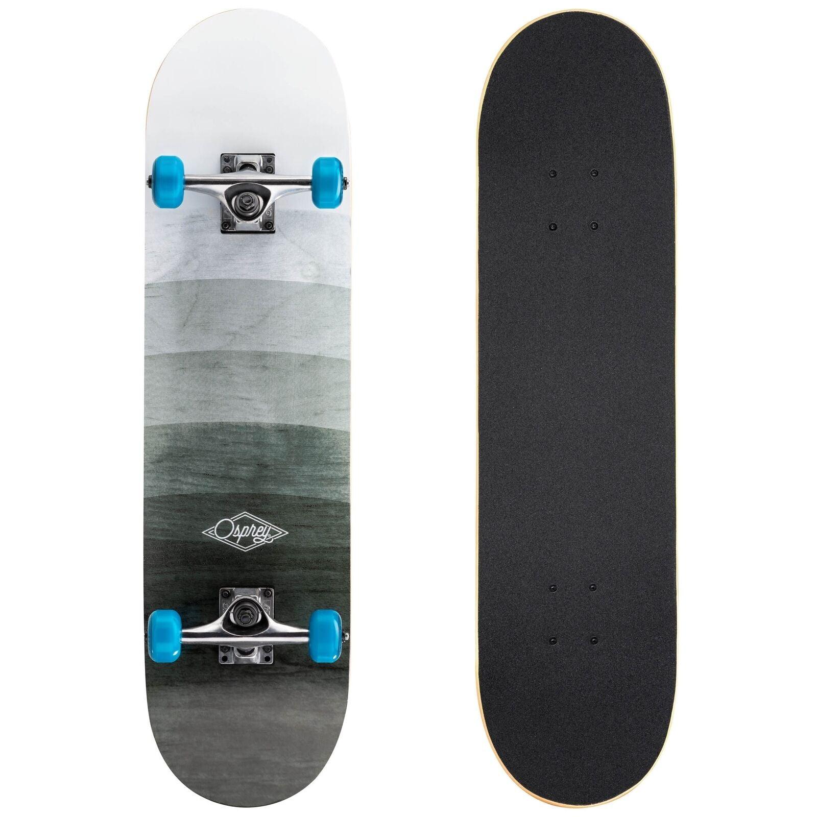 Skateboard for Beginners - 31 x 8 Inch Complete Skateboard, 8-Layer Maple Wood Deck Double Kick Standard Skateboards for Kids, Teens, Adult, Beginner Sports & Outdoor - Tophatter Daily Deals