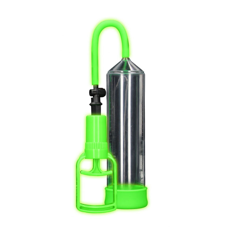 Ouch Glow In The Dark Comfort Beginner Pump Clear 9" insertable > Pumps > Penis Pumps - Tophatter Daily Deals