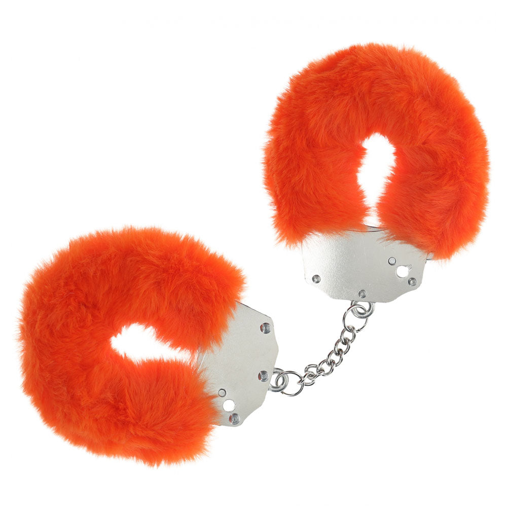 Ouch Heavy Duty Fluffy Cuffs Orange Plush Restraints > Bondage Gear > Handcuffs - Tophatter Daily Deals