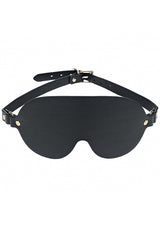 Ouch London Collection Blindfold Black PU Leather with Iridescent Hardware > Bondage Gear > Blindfolds - Tophatter Daily Deals